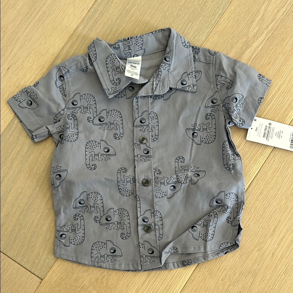 Gymboree Gray Chameleon Print Shirt